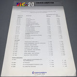 Original Commodore VIC 20 Price List Sheet