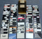Over 65 used ATARI 8-BIT diskettes   (Sold as blanks / re-usable)