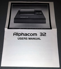 Alphacom 32 User's Manual