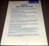 Sinclair Warranty Registration / After Sales Service Form